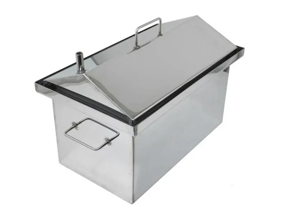 Коптильня из нерж стали с гидро. большая 2мм дом.